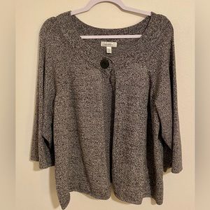 EUC Dressbarn Women’s 18/20 Heavyweight Sweater Cardigan with 3/4 Sleeves